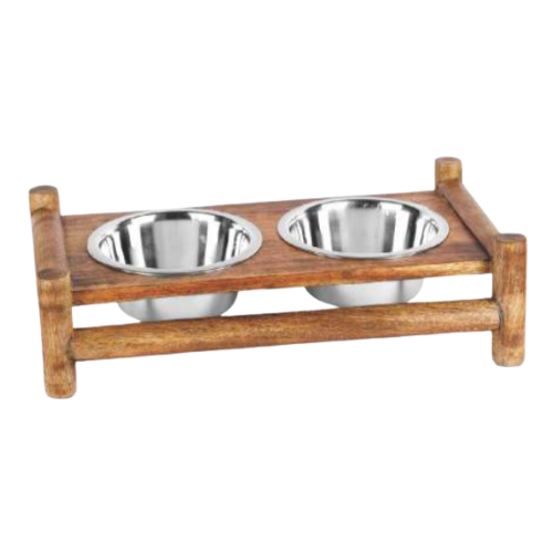 Log Cabin Wooden Double Diner - Bowel Set