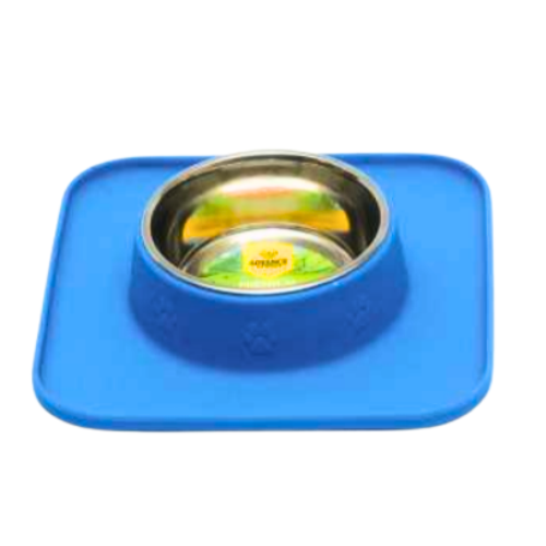 Silicone Square Non Skid Mat 1 Bowl (Large)