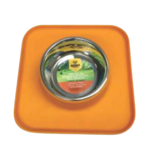 Silicone Square Non Skid Mat 1 Bowl (Small)
