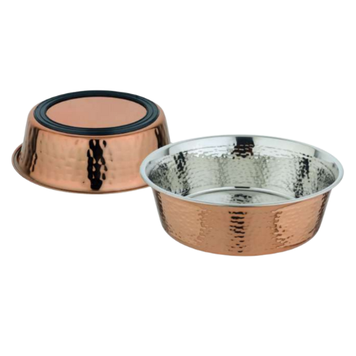 Stainless Steel Bowl With A Striking Copper Finish -Heavy