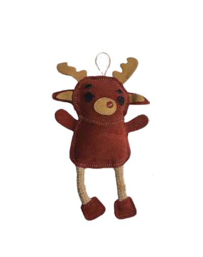 Lucy Moosey Plush Dog Toy – Squeaky, Durable, Soft Chew Toy | Cute Moose Design for Small to Medium Dogs