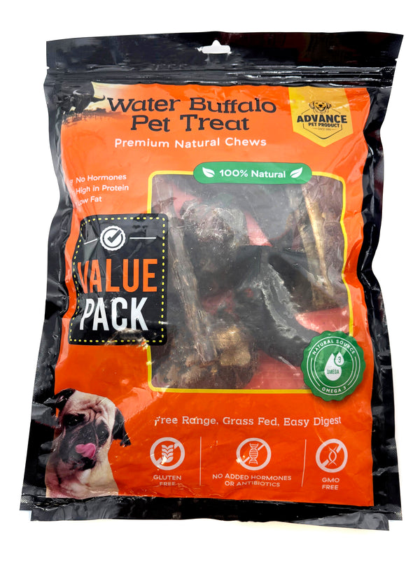 All-Natural Water Buffalo Dog Treat Pack – 12-Piece Grass-Fed, Hormone-Free Chews | Horns, Kneecaps, Rib Bones, Tails & Hooves