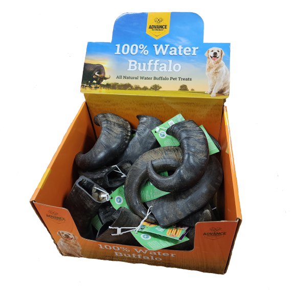 Natural Buffalo Horn for Dogs – Medium Size Chew | Long-Lasting, Odor-Free, Rawhide Alternative, Dental Support