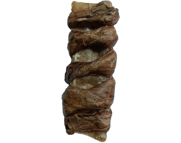 Water Buffalo Trachea Wrapped with Lung Dog Treat – Crunchy, Natural, High in Chondroitin, Dental Health Chew