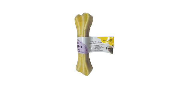 6" Collagen Dog Chew Bone | Natural, Grass-Fed | Long-Lasting Treat for Dental, Joint & Bone Health | High Protein
