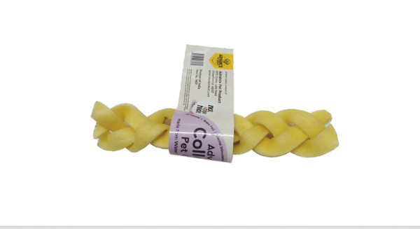 6" Braided Collagen Dog Chew Stick – Natural Water Buffalo, Long-Lasting Pet Treat for Joint Health & Mobility