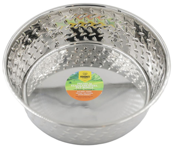 Diamond Stainless Steel Dog Bowl – Durable, Rustproof Pet Dish in Stylish Colors – For All Breeds & Sizes