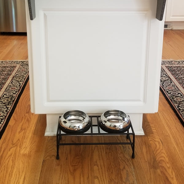 Adjustable Double Bowl Elevated Dog Feeder – Stainless Steel Stand for Raw, Wet & Dry Food – Small to XL Sizes
