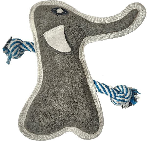 Large Grey Elephant Dog Toy – Durable Rope Plush for Tug, Chew & Play | Strong Pet Toy for Dogs, Puppy Gift