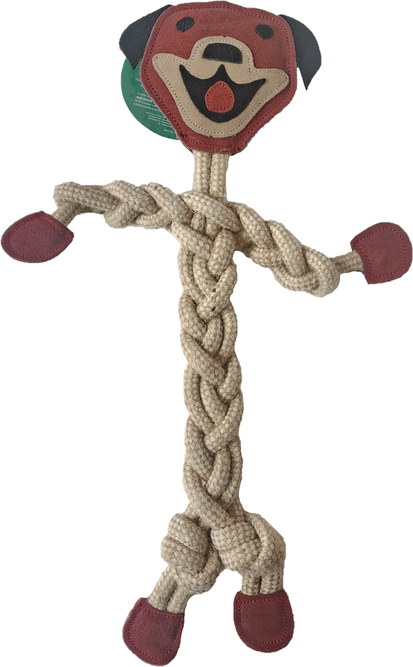Poochie Rope Dog Toy – Strong Tug & Throw Toy for Dogs, Durable Rope Core, Interactive Chew & Play Exercise