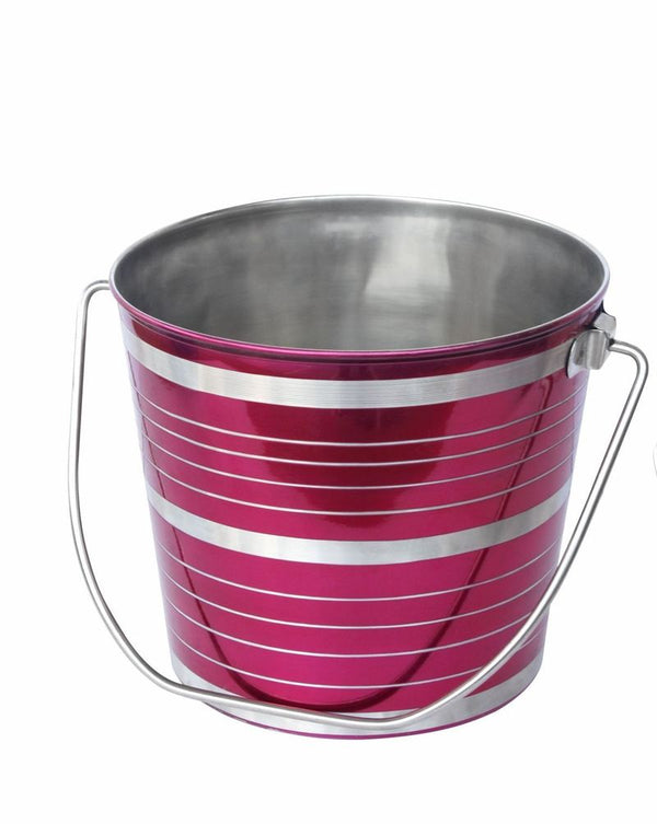 Colored Round Bucket – Pink, Blue, Black | Multi-Purpose Plastic Utility Pail for Pets, Cleaning, Storage & More