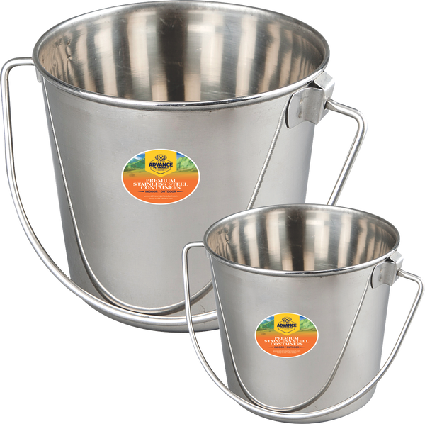 Extra Large Stainless Steel Horn Bucket for Birds – Treat & Toy Holder – Durable, Hygienic Bird Bucket.