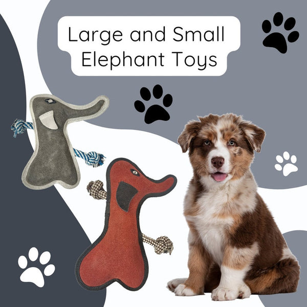 Large and Small Elephant Dog Toys